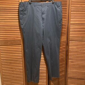 St. Johnsbury Blue Straight Fit Flat Front Chino Pants